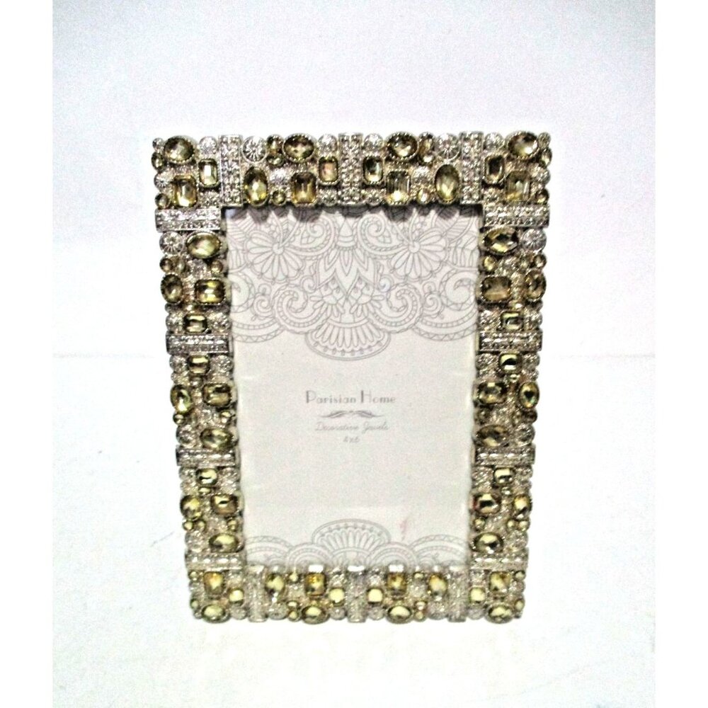*Parisian Home Table Top 4" x 6" Photo Frame - NWT - 'Citrine' Faux Gems